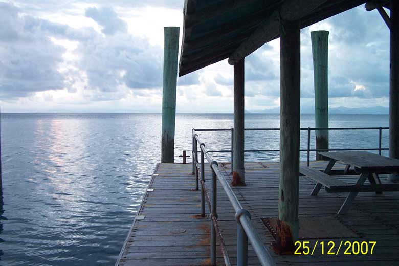 A view of the water later in the day